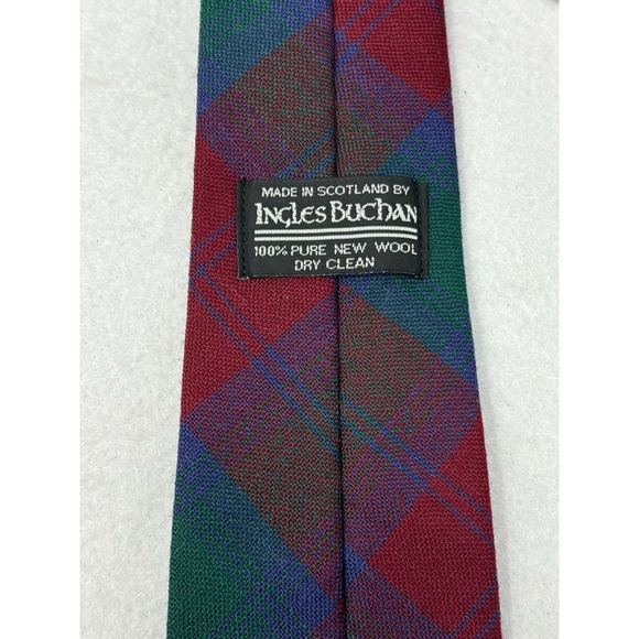 Ingles Buchan Mens Scottish 100% Wool Tartan Plaid Ties - Made In Scotland - Picture 4 of 4